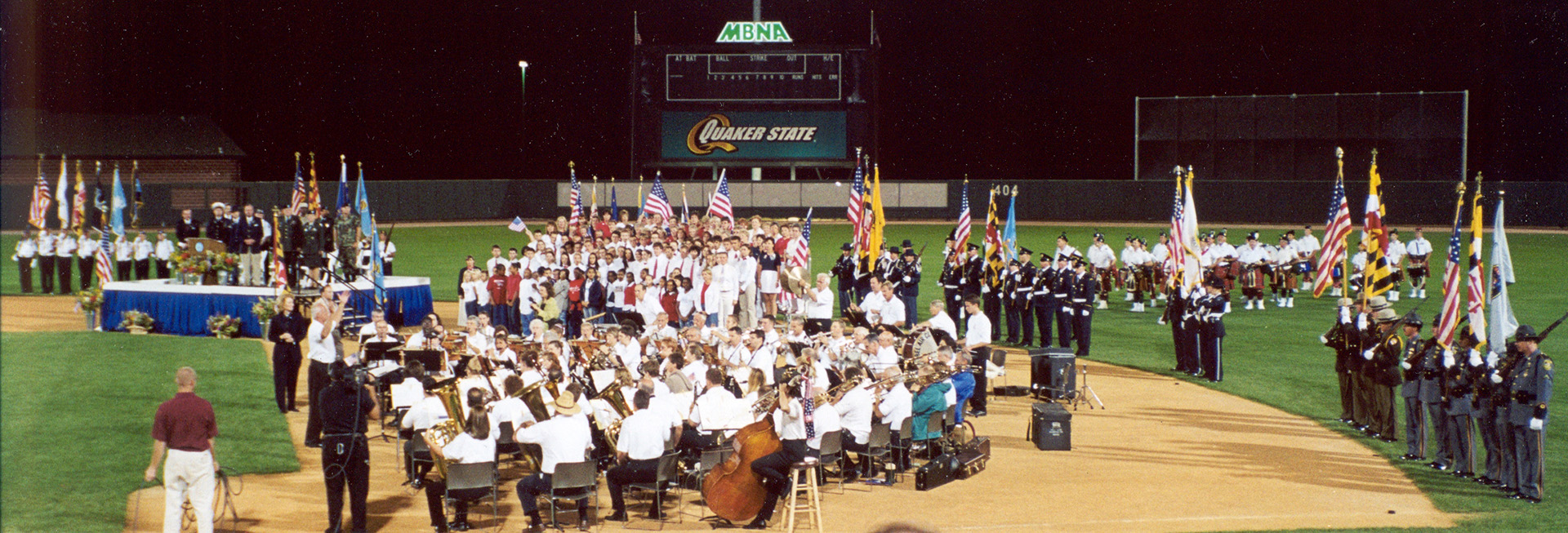 Performing at Ripken Stadium (2002)