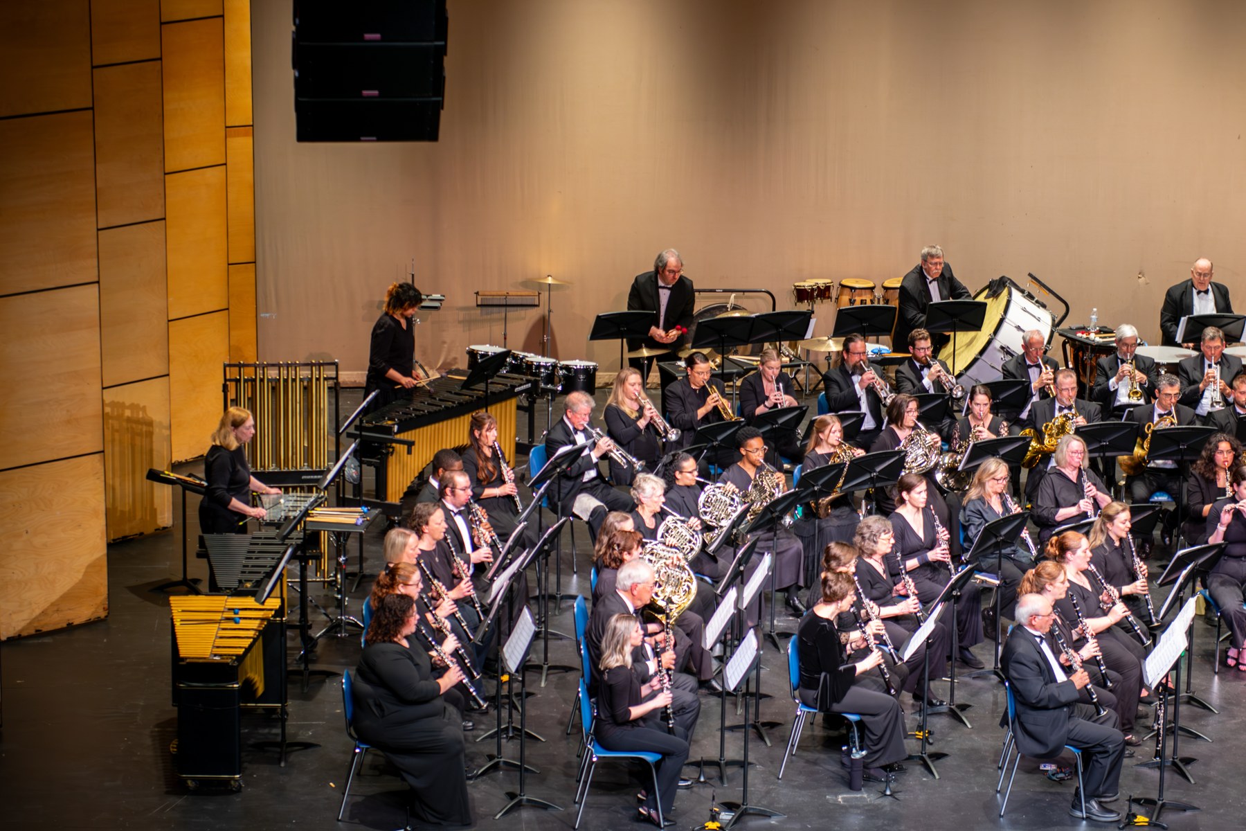 Spring Concert 2025 featuring clarinets, trumpets and perscussion